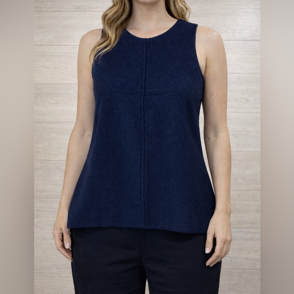 Cue Wool Pleated Asymmetrical Sleeveless Top